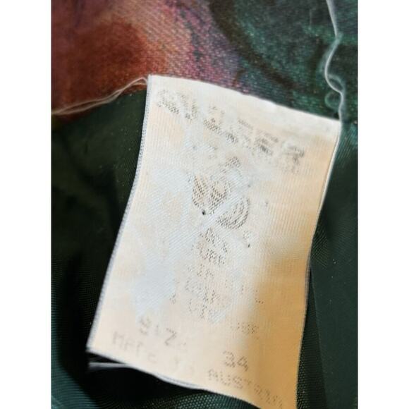 Vintage Geiger Wool Midi Skirt Pleated Floral Lined Austria Womens Size 6 Pocket - Picture 6 of 8